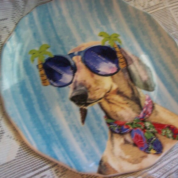 Decorative Dog Sunny Day Plate 8" Home Decor - Picture 3 of 3